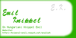 emil knippel business card